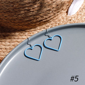 【COD】Lucky Pretty Korean Style Blue Flower Daisy Drop Stud Earrings Dangle Hoops for Young Lady Teen Girls Daily Outfits Vacation Fashion Jewelry Accessories