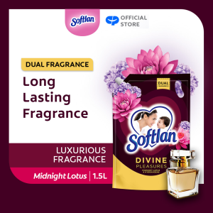 Softlan Divine Pleasures Midnight Lotus & Hydrangeas Fabric Softener 1.5L Refill