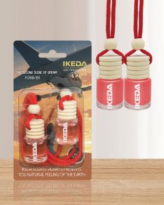 ikeda fragrance Car Air Freshener 4ml Automotive Scents 45-Days Long Lasting Fragrance Automobile Hanging Diffuser Bottles Remove Auto Odor Fresh Air for Deodorizer (6pcs New Car)