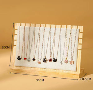 O-KAY High-grade PU Leather 12-bit Necklace Holder Jewelry Display Board