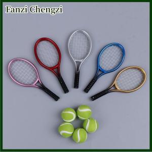 Fanzi 1:6 1:12 Dollhouse Miniature 1PC Tennis Racket + 1PC Ball Dolls Accessories