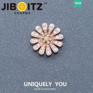 Metal jibbitz charm Shoe Buckle Shoe Accessories Alloy Diamond Flower High Quality Shoe Accessories