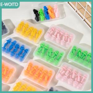 【E-WOITD】 Bơi không thấm nước cách nhiệt thoải mái nút tai tiếng ồn hủy bỏ cho giấc ngủ 5 cặp đầy màu sắc mềm Silicone nút tai