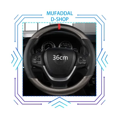 36cm +Carbon Fiber Car Steering Wheel Cover Size S for Honda Civic Ciimo Jade SUZUKI Alto NISSAN Juke Auto Acces