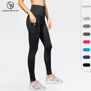 SUPERFLOWER Quần Legging Thể Dục Thể Thao Cạp Cao Cho Nữ Quần Bó Tập Yoga Có Túi Kiểm Soát Bụng Co Giãn 4 Chiều