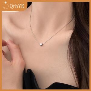 QrhYK Minimalist Clavicle Necklaces For Women Tiny Heart LOVE Necklaces Dainty Fashion Jewelry