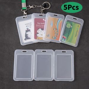 1/5pcs Cartoon Transparent Solid Color Card Sleeve Plastic Card Sleeve Waterproof Transparent Card Sleeve