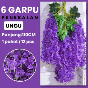 Hiasan Dinding Wisteria Buatan Warna-Warni 110cm untuk Dekorasi Pesta