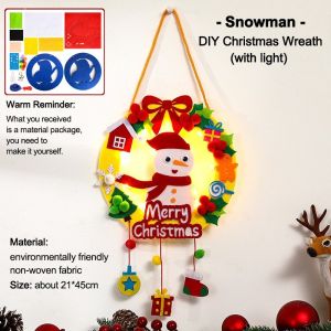 Felt ChristmasTree Kids DIY Felt Christmas Tree with Ornaments DIY Xmas Tree Xmas Decoration