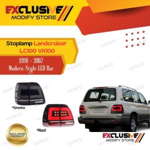 LANDCRUISER LC100 VX100 (1998 - 2007) UPGRADE LAMPU BELAKANG / STOPLAMP MODERN LED BAR STYLE SEQUENTIAL RUNNING SEIN
