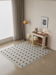 Folding dining table home living room solid wood walnut color rectangular shape extendable