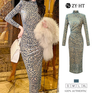 ZY.HT EraVogue Váy nữ Váy xanh Váy nhung Váy in da báo Váy công sở Váy cao cấp Váy cưới Váy gợi cảm Váy Pháp 30579