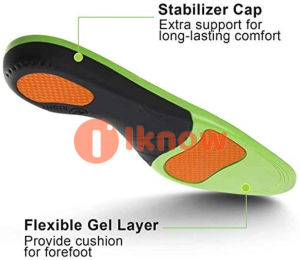 I Know Miếng Lót Chỉnh Hình Hỗ Trợ Vòm Miếng Lót Chỉnh Hình Vòm Chân Phẳng Đau Mỏi Cân Gan Bàn Chân Cho Nam & Nữ & Trẻ Em (1 Đôi)