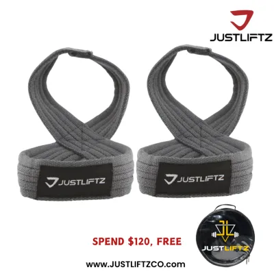 JustLiftz Figure 8 Lifting Straps Deadlift Powerlifting protein lever belt gym belt Weightlifting Wrist Straps ON
