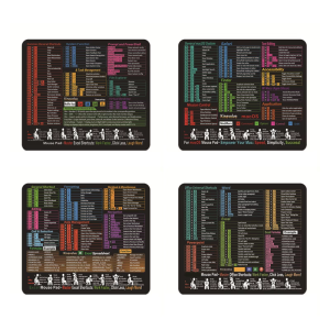 Precisions Trackings Mousepad With Excels Hotkeys NonSlip Rubber Backing Portable Stitching For Students Programmers