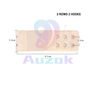 AUK. Ladies Elastic Bra Extender Extension Strap 2/3/4 Hooks