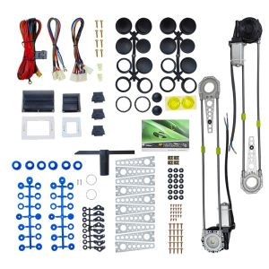 Wankeer Dc12v Universal 2-doors/4-doors Car Auto Electric Power Window Kit Lifter Low Noise Silent Operation Upgrade Modification Accessories Parts