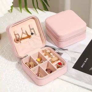 vita Jewelry Storage Box Zipper Portable Travel Jewelry Box Velvet Jewelry