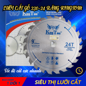 Lưỡi Cưa - Lưỡi Cắt Gỗ 230-24 Răng KingTom - Chuyên Gỗ Có Đinh