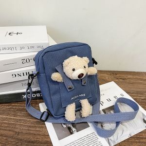 DROPASSIST 1181 Cute kids bear tote sling bag women handbag clutches Canvas Shoulder Fashion Bags Design Beg Tangan