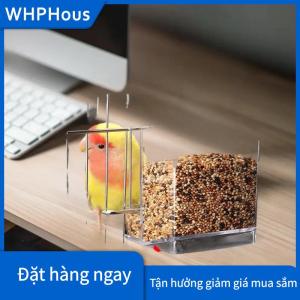WHPHous Công suất lớn chim trung chuyển Hộp chống giật gân chim thực phẩm quả bền Vẹt ăn hộp cho chim vừa nhỏ