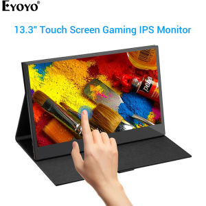 【In Stock】Eyoyo 13.3 Inch Portable Touchscreen Monitor 1920x1080 IPS HDMI Monitor Second Laptop Monitor Mini PC Screen compatible with Nintendo Gaming Monitor Business classics  calm black support customization