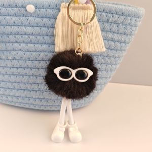 SR2N Creative Plush Keychain Plush Cute Couples Keyring 2024 Long Legs Bag Pendant Gift