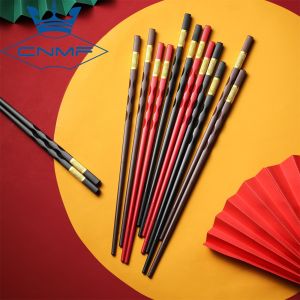 CNMF 1 Pairs of Alloy Chopsticks or Family Set 10 Pairs of Chopsticks Gold Fu(福) Chopsticks