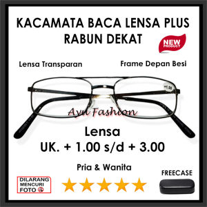 BISA COD - FREE CASE - Kacamata Plus Rabun Dekat -  (+)1.00 SAMPAI  (+)3.00 - Cocok Untuk Pria Dan Wanita - Gaya Kekinian Terbaru Bestseller