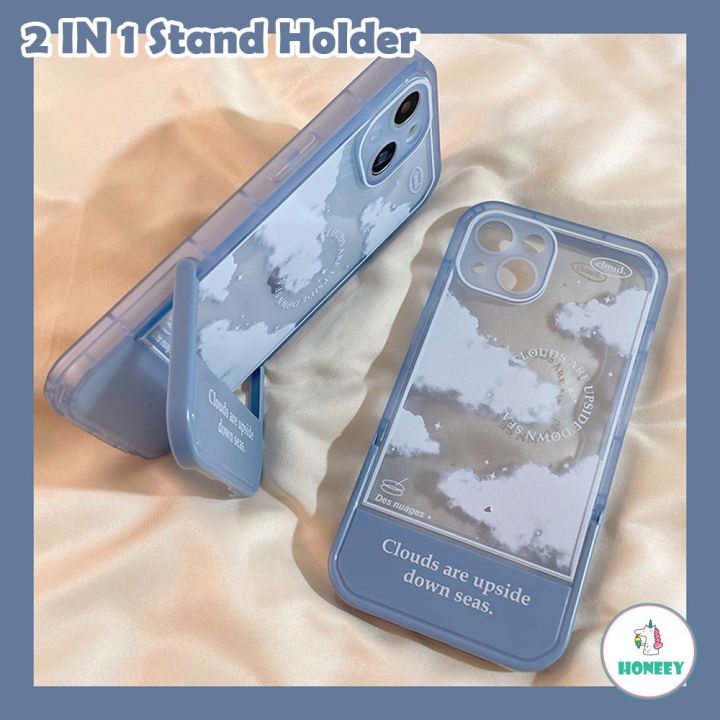 Dreamy Blue Sky Star Cloud Kickstand Phone Case Compatible for