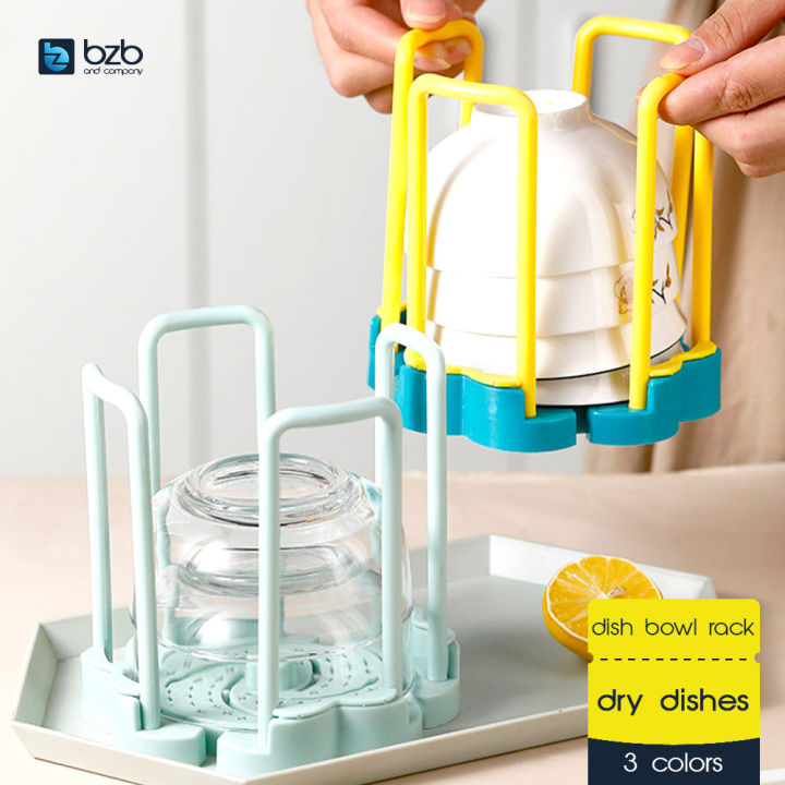 Adjustable Plastic Dish Plate Bowl Rack Utensil Holder Kitchen Storage ...