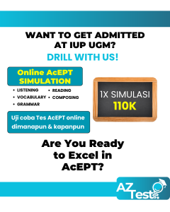 Simulasi acept iup ugm / Simulasi Online acept ugm/ latihan soal acept / tes acept ugm