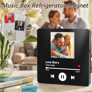 【Unique Gift】Personalised Fridge Magnet DIY Music Box Refrigerator Magnet Music Player Anniversary Gifts