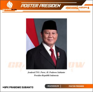 POSTER FOTO PRESIDEN DAN WAKIL TERPILIH 2024 GAMBAR GARUDA PRABOWO WAKIL PRESIDEN GIBRAN UKURAN 23X31CM SATU SET