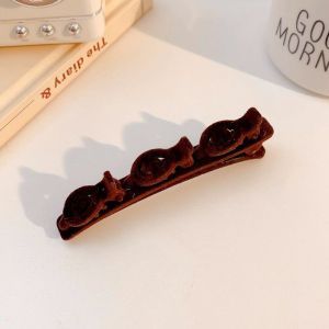 Internet Celebrity Sweet Duckbill Hairpin Solid Color Flocking Duckbill Hairpin Clip Look Face Smaller 网红甜美鸭嘴碎发夹