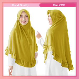 Kerudung Terbaru Bergo Jersey Rempel Aisyah Pet Syari Hijab Jumbo Murah By Auzara