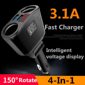 Original 3.1A 12V-24V Digital Display Car Charger Socket With Dual USB Charger