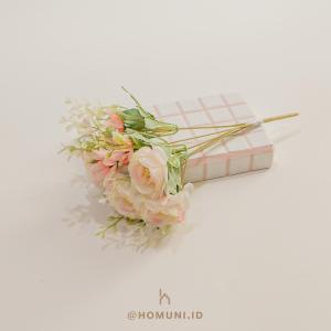 Buket Bunga Palsu Mawar Daisy Artifisial Type B/Rose Daisy Type B Artificial Bouquet Flower/Bunga Dekorasi Hantaran Seserahan Wisuda