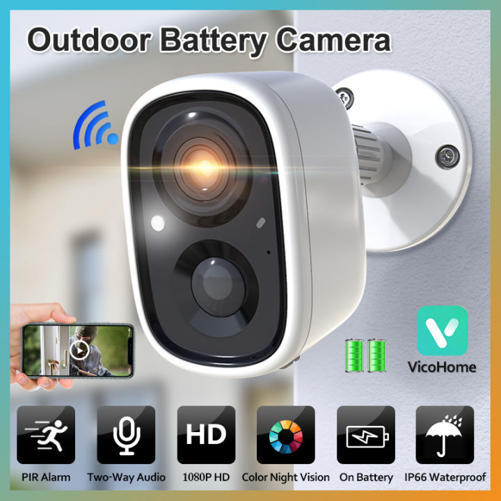 1080P battery CCTV wireless connect phone Indoor Outdoor Wifi HD