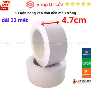 1 Cuộn băng keo dán nền màu trắng băng dính dán sàn rộng 4.7cm dài 33 mét- Shop Út Lớn