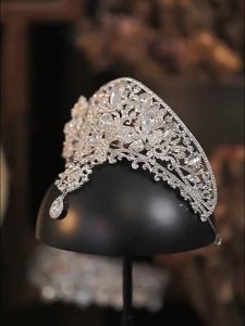 CC Crowns for Women Wedding Hair Accessories Bridal Headpiece Engagement Hairwear Shining Luxury Zirconia Headbands Tiara AN038
