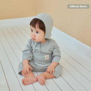 [Malang Honey] Newborn Bamboo Sleepwear Set – Long Sleeve Top & High-Waist Pants (Colic-Relief Baby Innerwear)