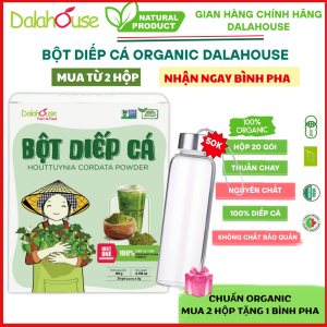 Bột diếp cá sấy lạnh Dalahouse nguyên chất hỗ trợ tiêu hóa thanh lọc cơ thể giảm nóng trong - Hộp 20 gói tiện lợi