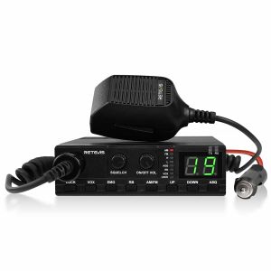 Retevis MB2 MB62 AM/FM Professional CB Radio 40 Channels Squelch Knob ASQ VOX Emergency Channel 9/19 27Mhz Mobile Radio Spread Spectrum for Truckers Fishing boats Vans Lorry