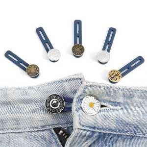 Kancing Celana Jeans 2lubang Pembesar Celana Jeans Adjustable Metalic Jeans Double Extender Jeans