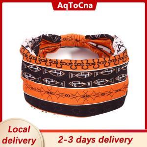 [COD] AqToCna Ship within 24 hours Fashion Cotton Stretch Headband African Pattern Print Twist Style Elastic Hair Band Wide Hairbands Bandana Turban Knot Headwrap