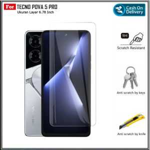 PAKET Tempered Glass TECNO POVA 5 PRO Tempered Glass Layar Anti Gores Kaca