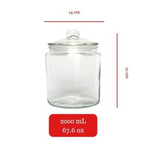 KONGSBERG 2000 mL Glass Jar I Toples Kaca Kedap Udara | Glass Canister | Jar Kaca Besar