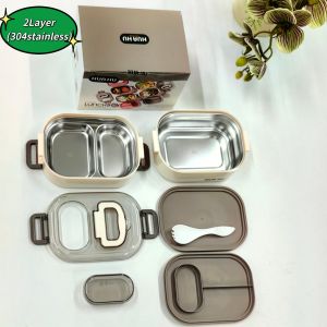 Christmas Gift Idea 304 Stainless and NO STAINLESS Steel Lunch Boxes KC155