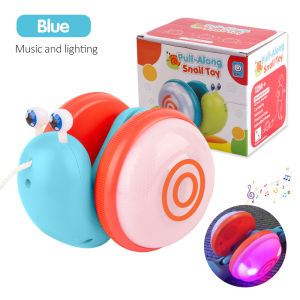 Sweetybayibayi Kids Toddler Crawling Toys Crawl Cartoon Snail Car Electric Trailer Toddler Walking Cartoon Baby Toy